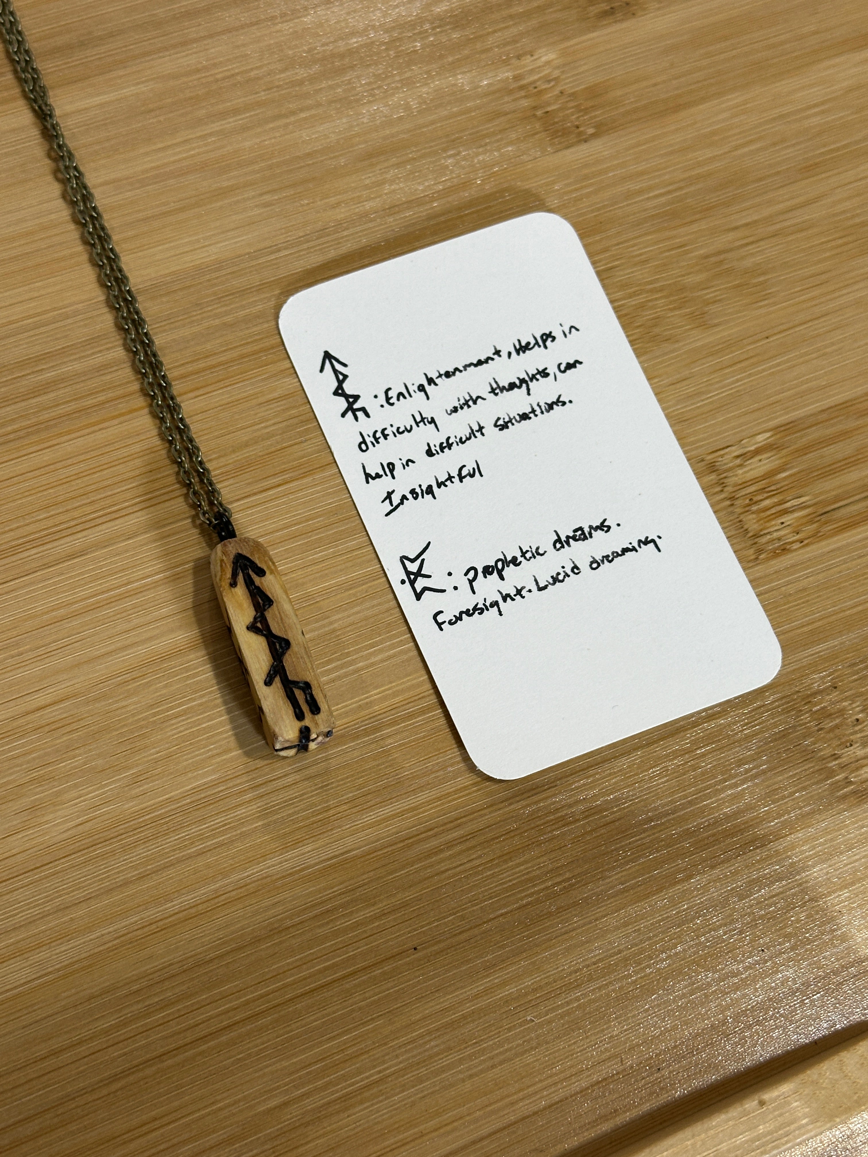 Enlightenment & Lucid Dreaming Rune Energy Pendant | Local Earth Angel